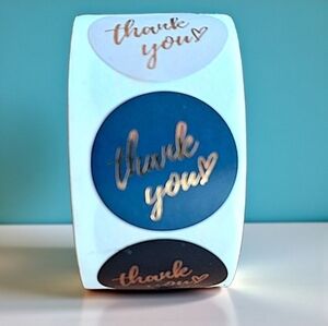 1" 500ct Decorative THANK YOU Stickers